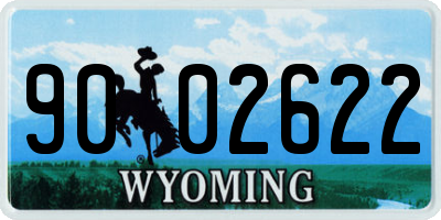 WY license plate 9002622
