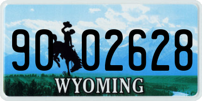 WY license plate 9002628