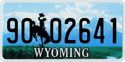 WY license plate 9002641