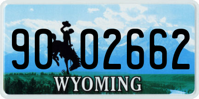 WY license plate 9002662