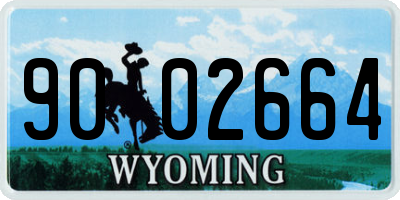 WY license plate 9002664
