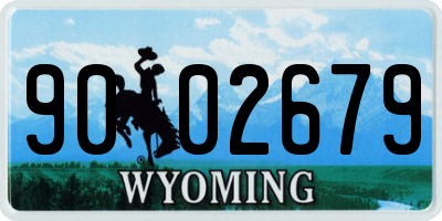 WY license plate 9002679