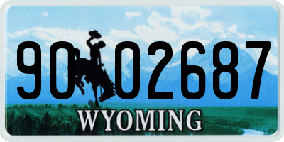 WY license plate 9002687