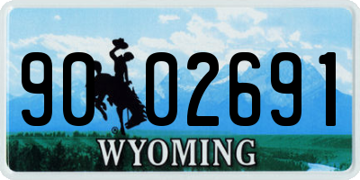 WY license plate 9002691