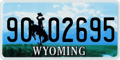 WY license plate 9002695
