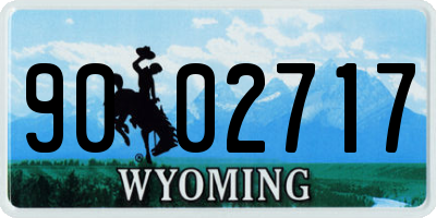 WY license plate 9002717