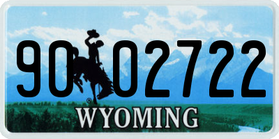 WY license plate 9002722