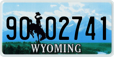 WY license plate 9002741
