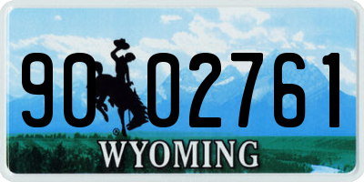 WY license plate 9002761