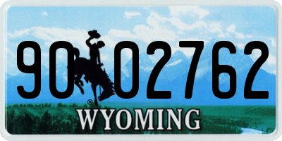 WY license plate 9002762