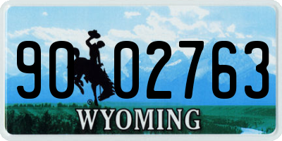 WY license plate 9002763