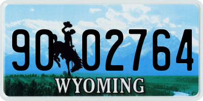 WY license plate 9002764