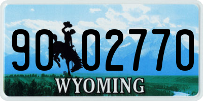 WY license plate 9002770