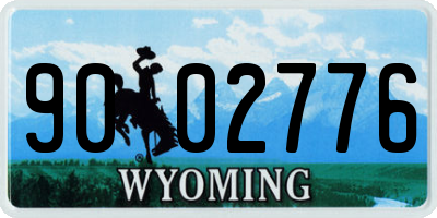 WY license plate 9002776