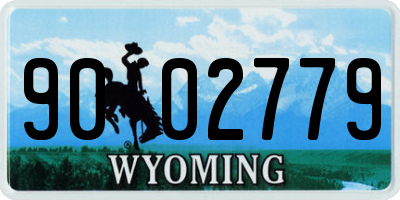 WY license plate 9002779