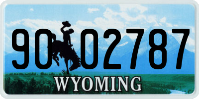 WY license plate 9002787