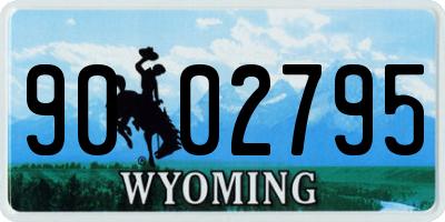 WY license plate 9002795