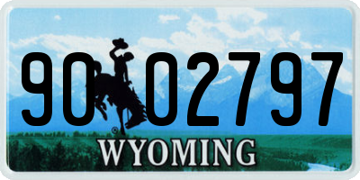 WY license plate 9002797
