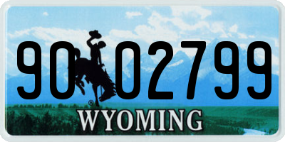 WY license plate 9002799