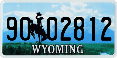 WY license plate 9002812