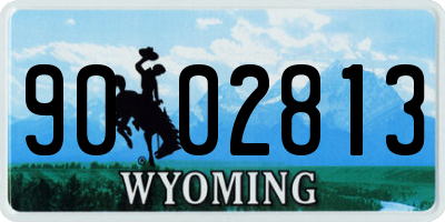 WY license plate 9002813