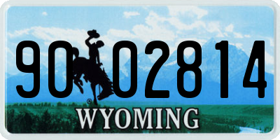 WY license plate 9002814