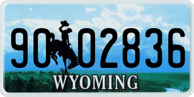WY license plate 9002836