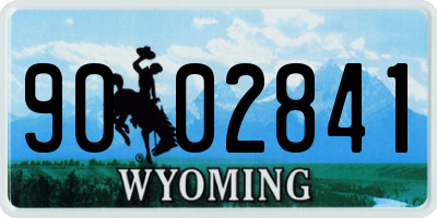 WY license plate 9002841