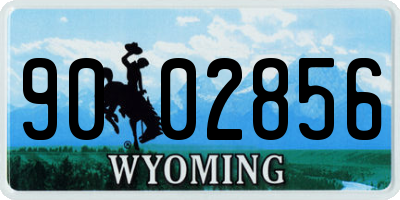 WY license plate 9002856