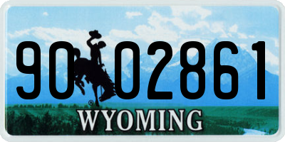 WY license plate 9002861