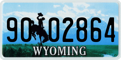 WY license plate 9002864