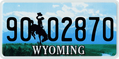 WY license plate 9002870