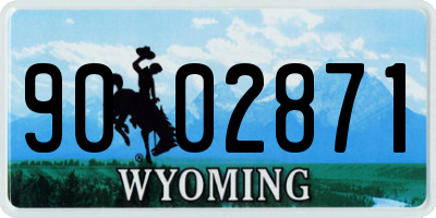 WY license plate 9002871