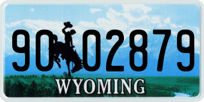 WY license plate 9002879