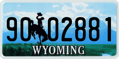 WY license plate 9002881