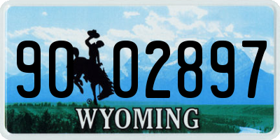 WY license plate 9002897