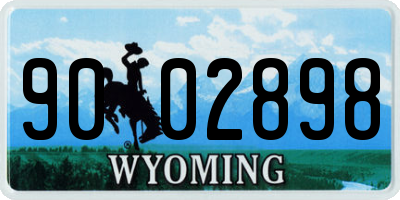 WY license plate 9002898