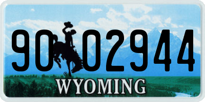 WY license plate 9002944