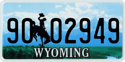 WY license plate 9002949