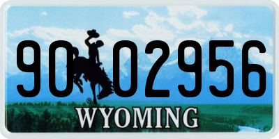 WY license plate 9002956
