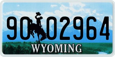 WY license plate 9002964