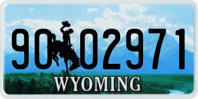 WY license plate 9002971