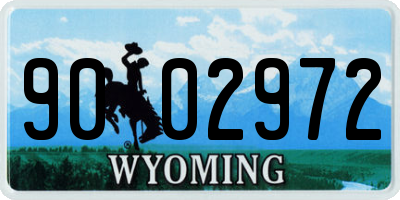 WY license plate 9002972