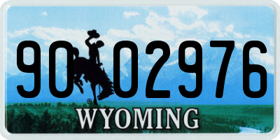 WY license plate 9002976