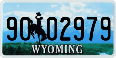 WY license plate 9002979