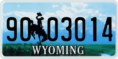 WY license plate 9003014