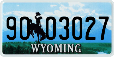 WY license plate 9003027