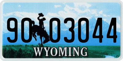 WY license plate 9003044