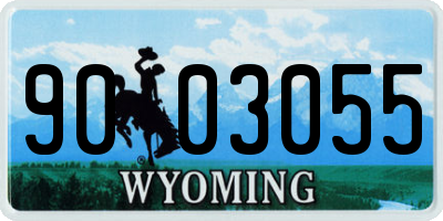 WY license plate 9003055