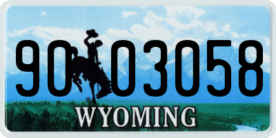 WY license plate 9003058